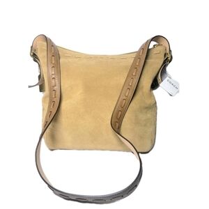 Coach Tan Suede Messenger Bag Boho Vibes Beautiful Details Coastal Cowgirl NWT